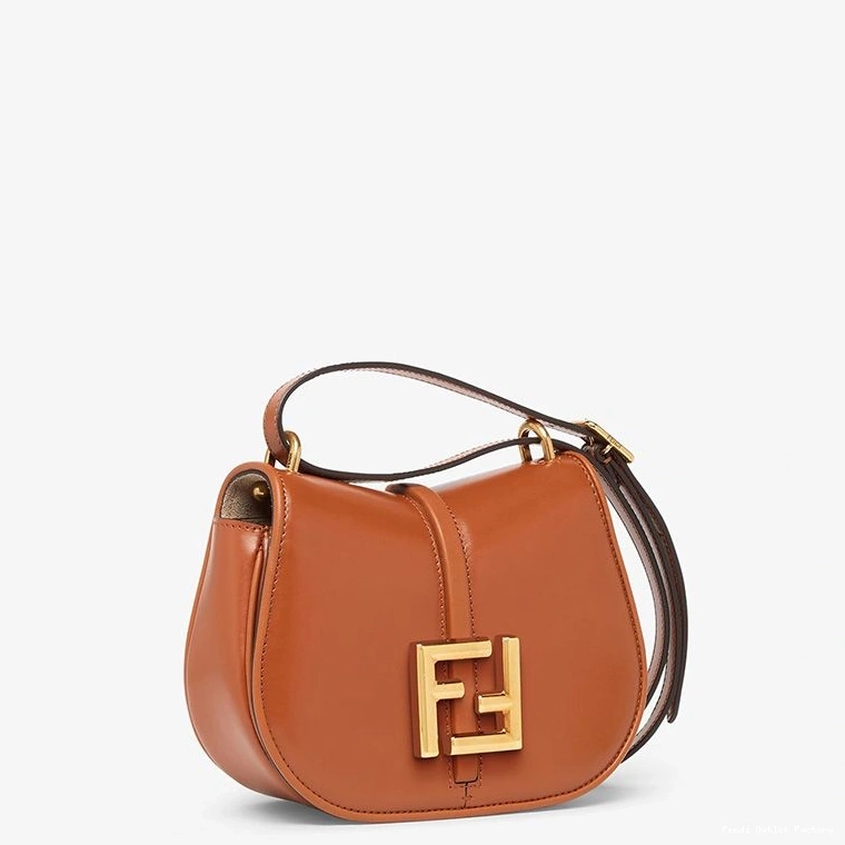 Affordable HOT In Brown Bag C'mon Calf Leather Mini Fendi 0813